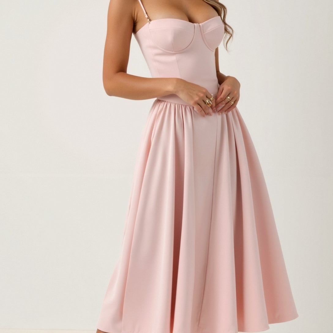 Odette Corset Midi Dress
