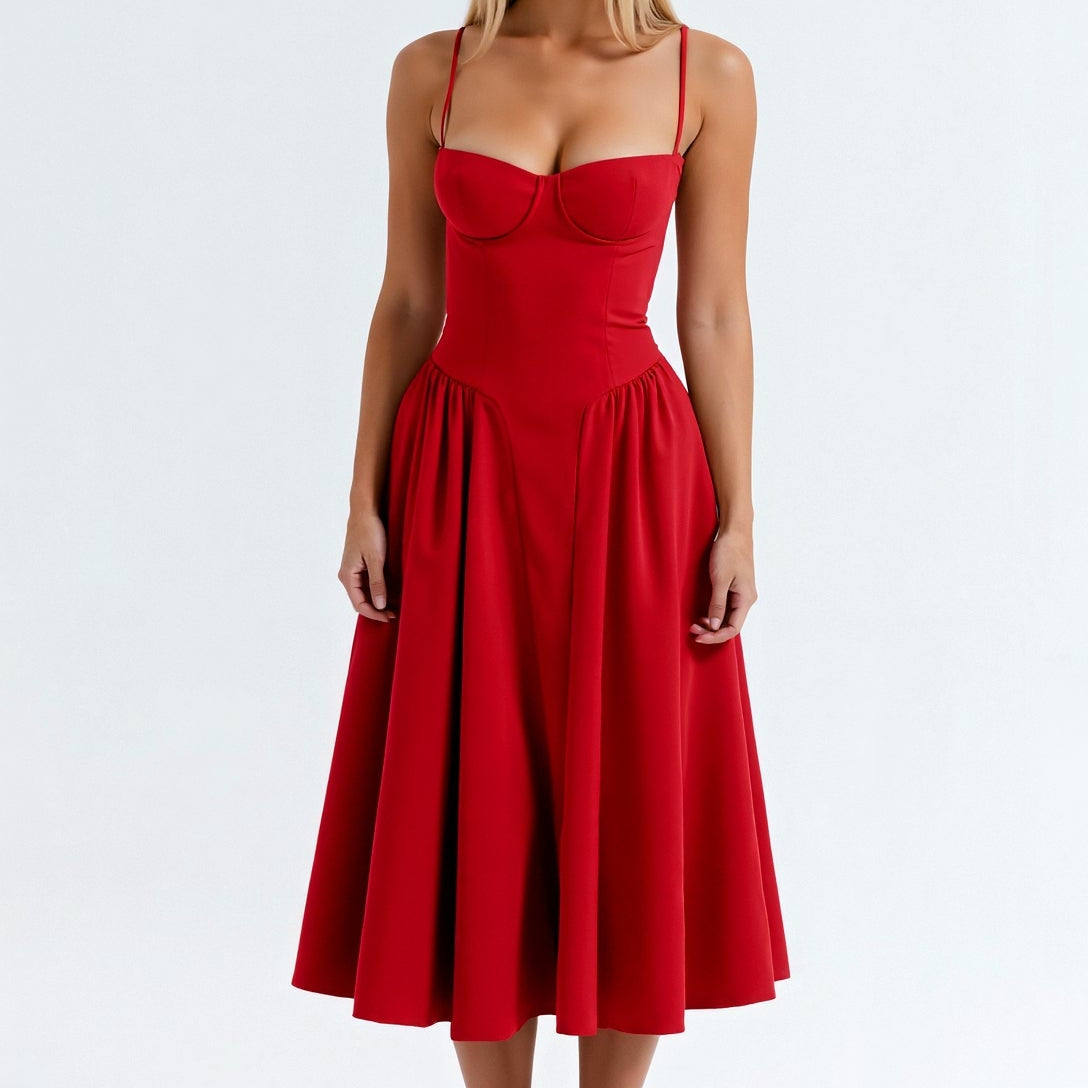 Odette Corset Midi Dress