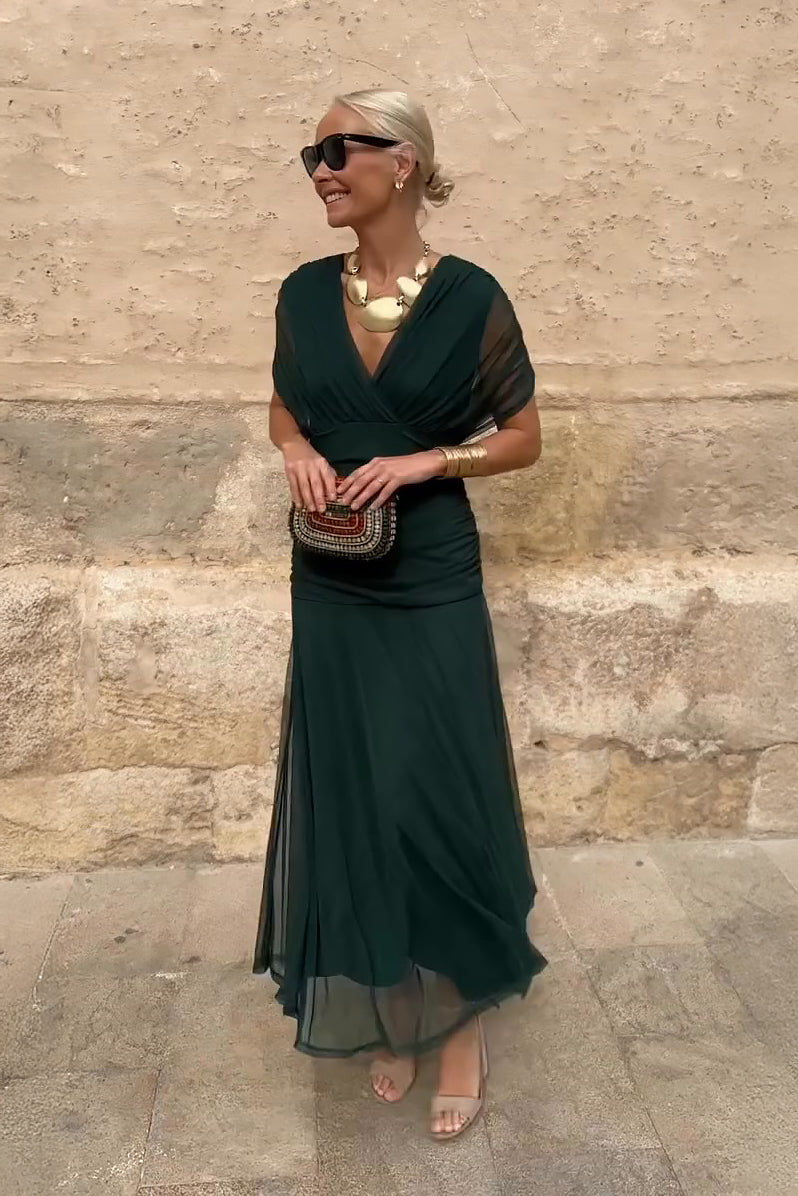 Women's Cocktail Off Shoulder Floral Maxi Dress