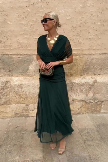 Women's Cocktail Off Shoulder Floral Maxi Dress