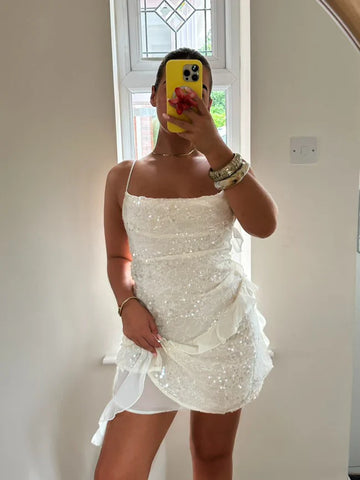 Adeline | Women's Sleeveless Sequin Mini Summer Dress