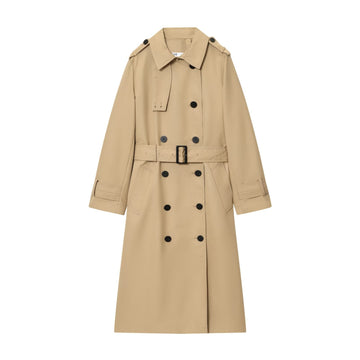 Alexandra | Women's Belted Double Breasted Long Trench Coat