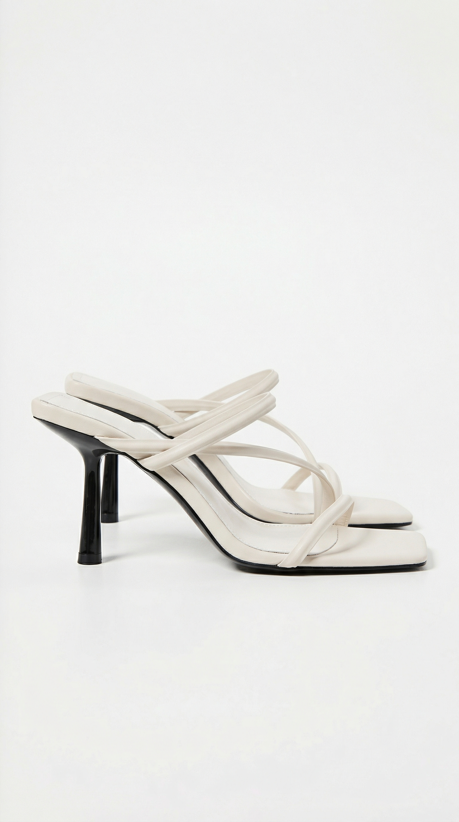 Aubrey | Women’s Cross Strap Square Toe Mule Heel Sandals