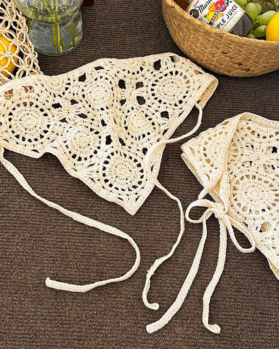 Carmen | Women’s Boho Crochet Open-Knit Head Scarf