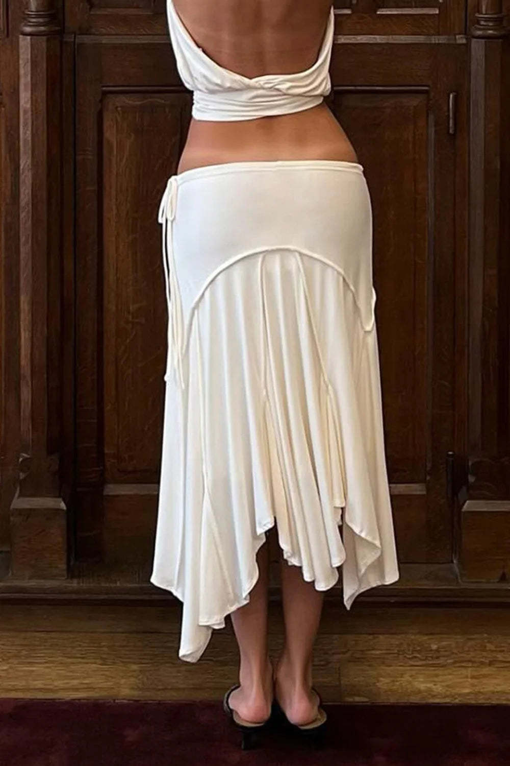 Cheyenne | Women's Asymmetrical Handkerchief Hem Midi Skirt