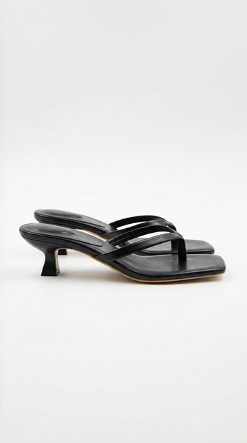 Ieza | Women’s Strappy Kitten Heel Mule Sandals