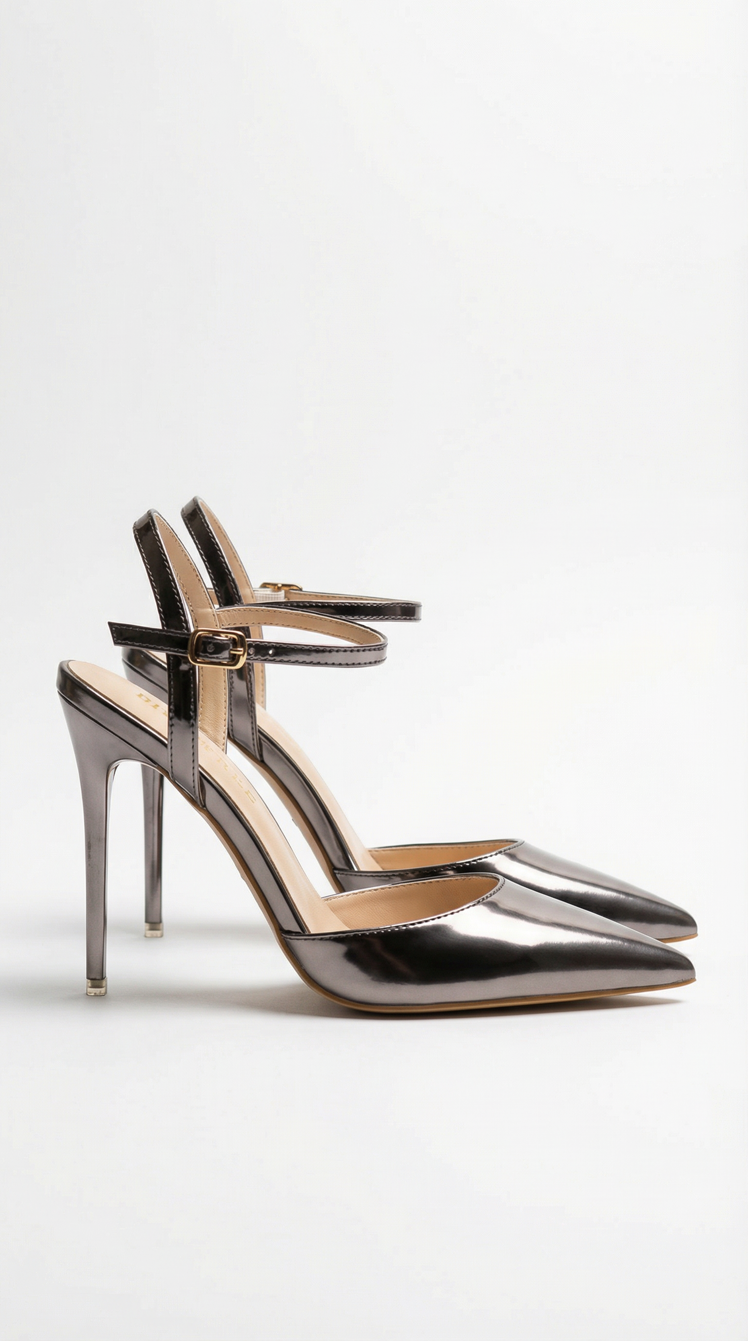 Jula | Women’s Metallic Pointed Toe Stiletto Sandals