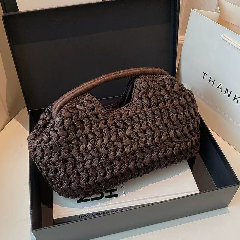 Lio | Women’s Woven Raffia Clutch Boho Beach Purse Summer Handbag