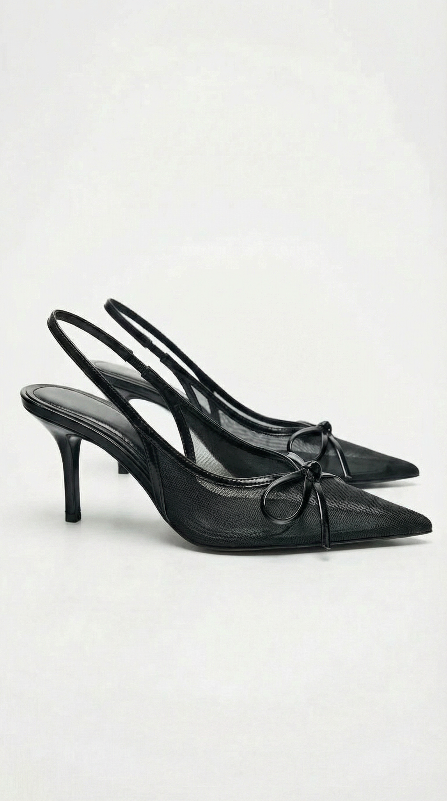 Moore | Women’s Mesh Pointed Toe Slingback Heel Sandals