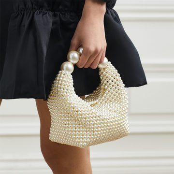 Selina | Women’s Pearl Beaded Top Handle Mini Party Bag