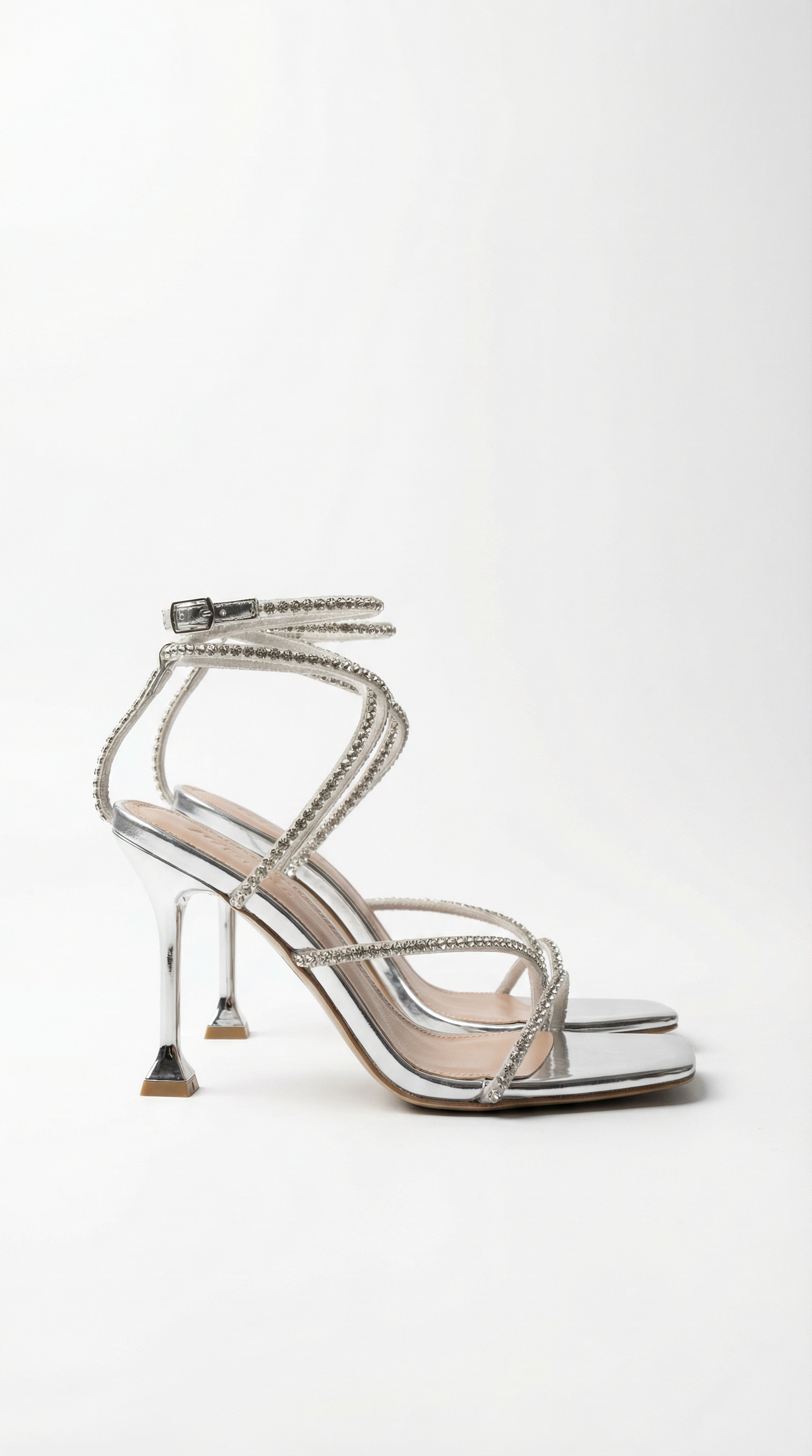 Williams | Women’s Rhinestone Wrap Strap Heeled Sandals