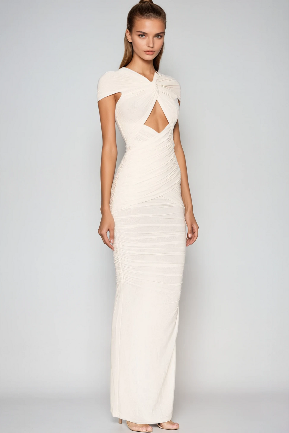 Zaria | Women's Cut-out Ruched Maxi Dress