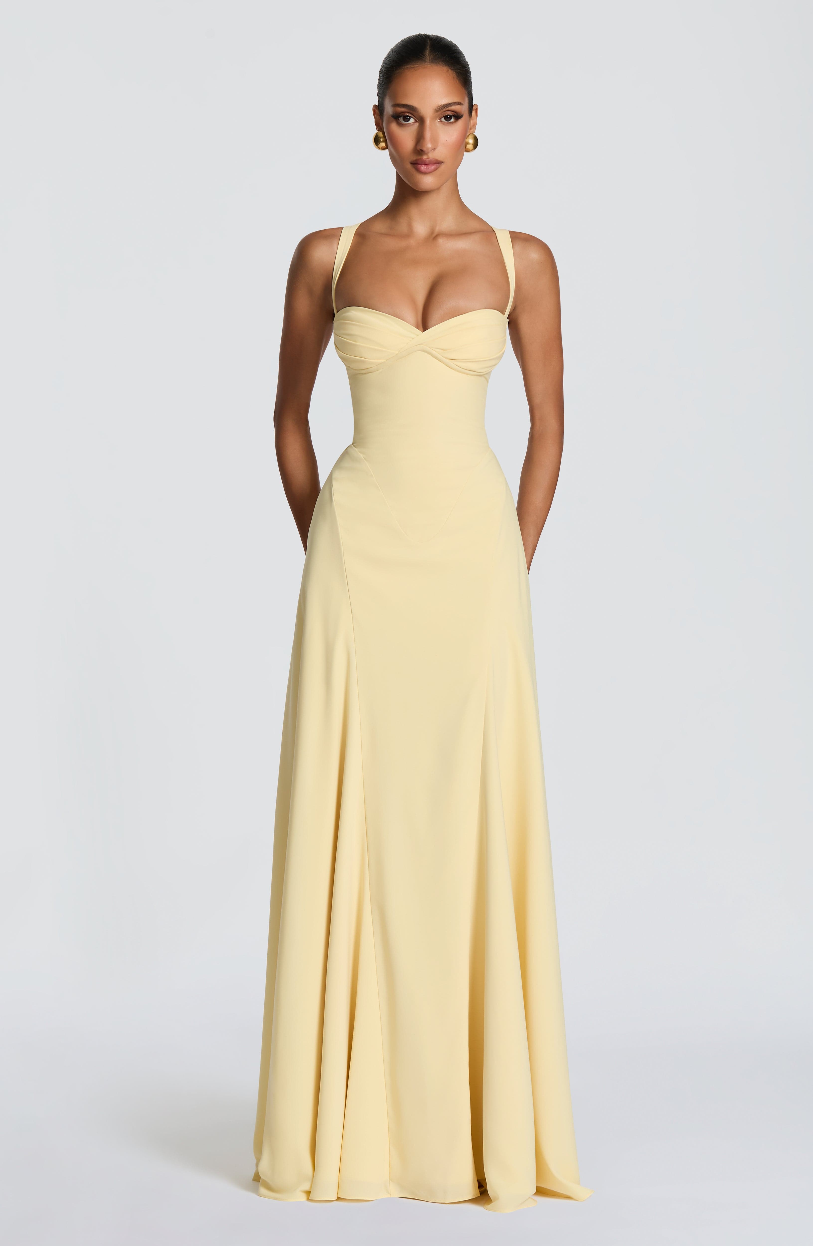 Irie Maxi Dress - Lemon Dress XS Babyboo Fashion Premium Exclusive Design