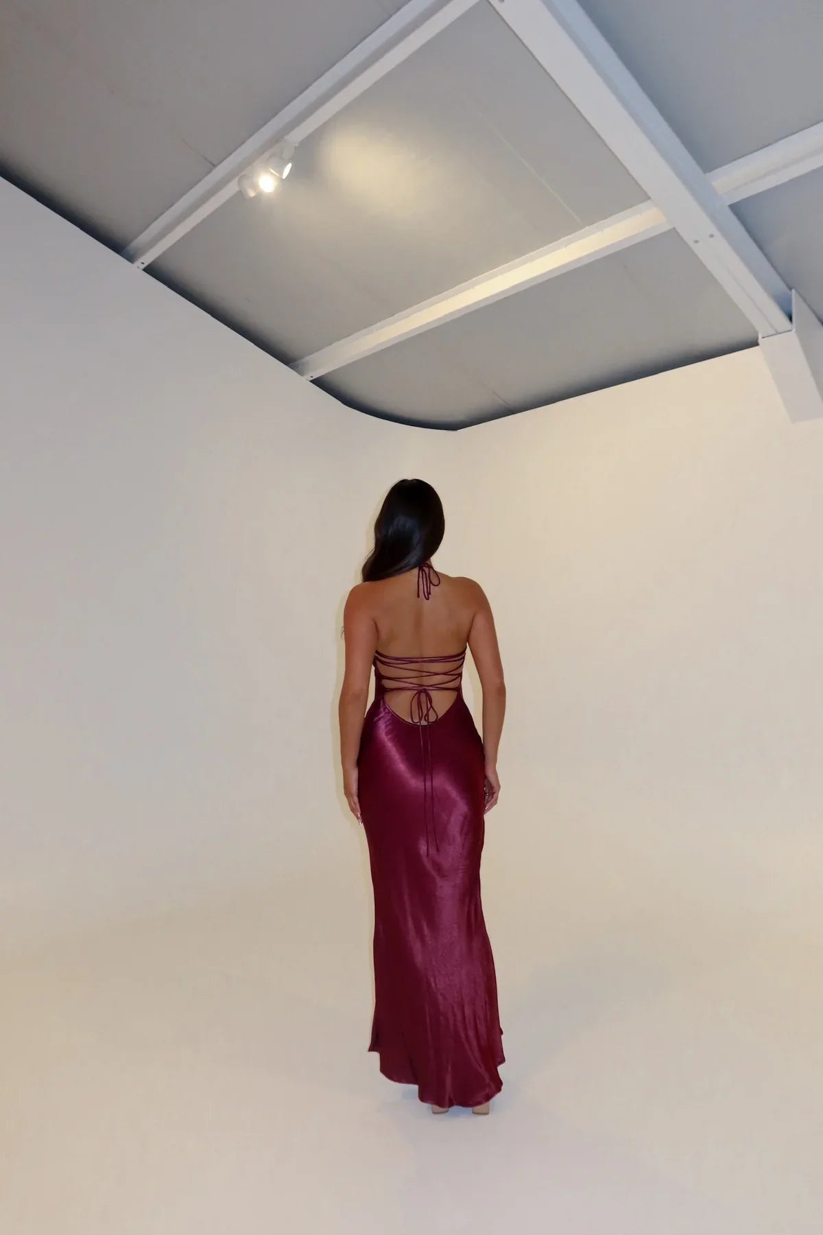 Amaya Lace Halter Maxi Dress