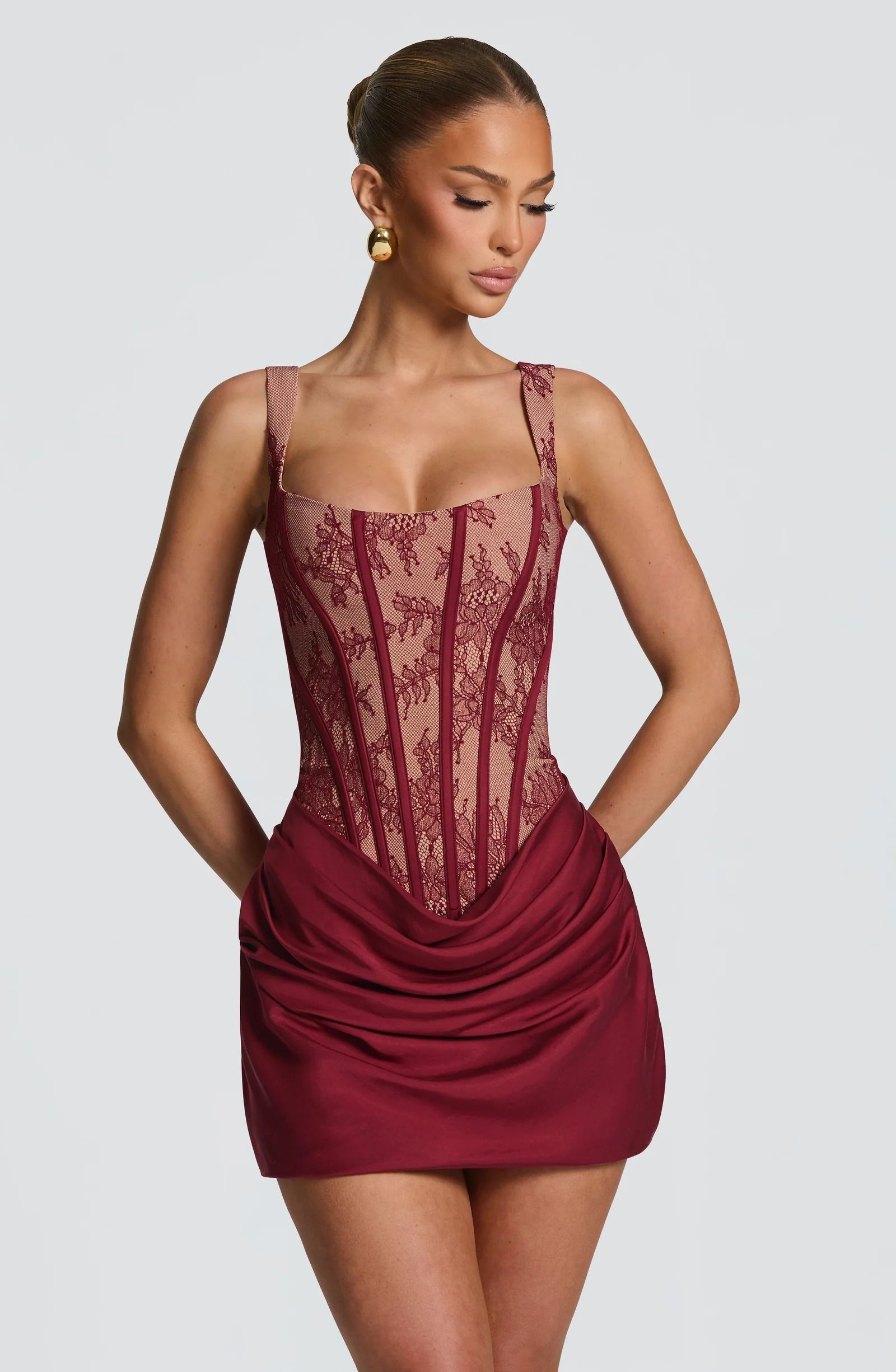 Amelie Ruched Mini Dress