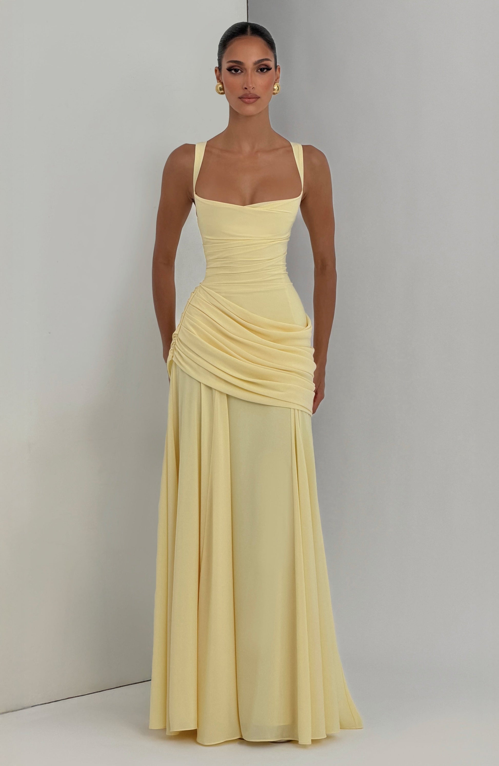 Women's maxi dress with cowl neckline