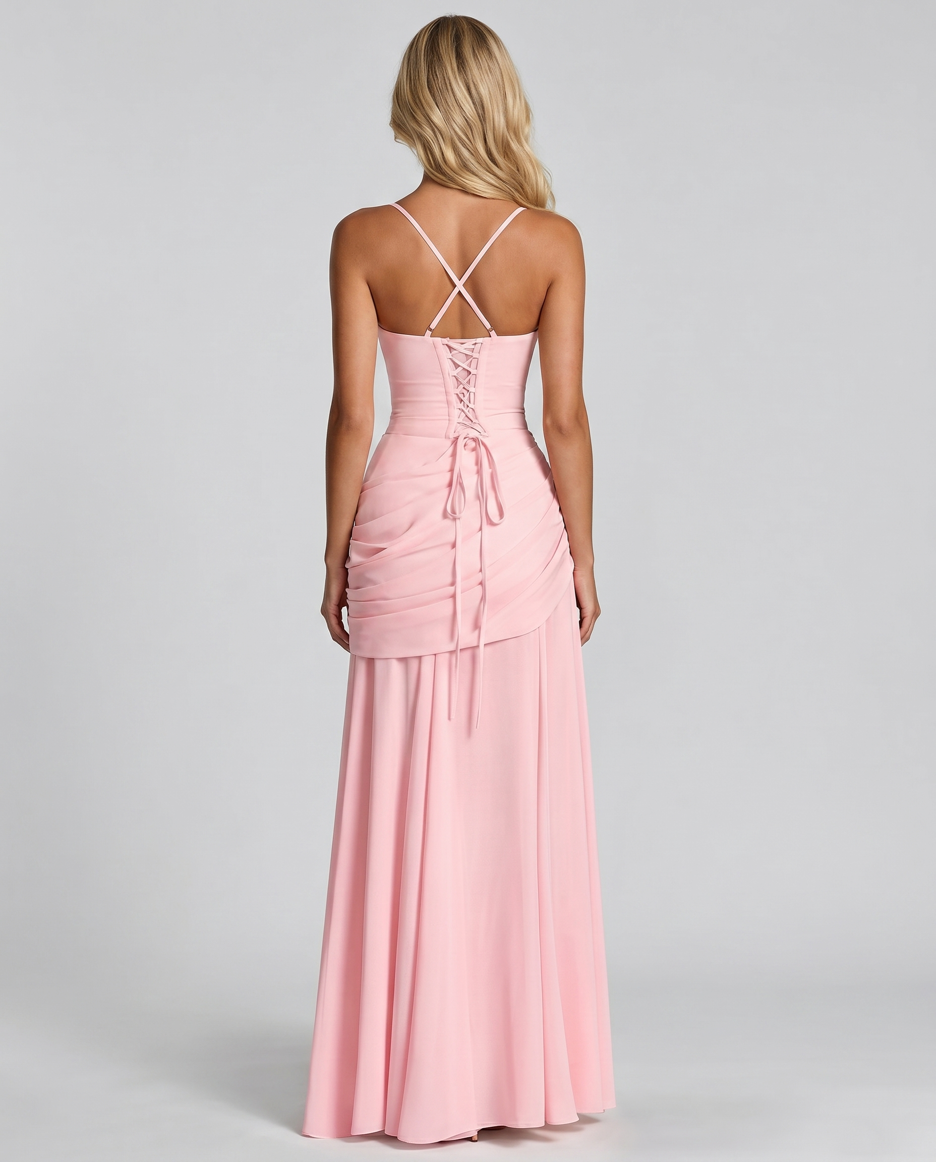 Women's maxi dress with cowl neckline