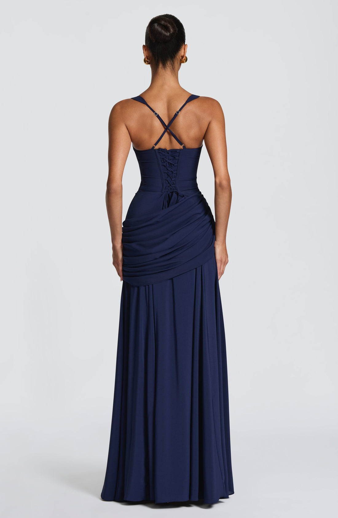 Women's maxi dress with cowl neckline