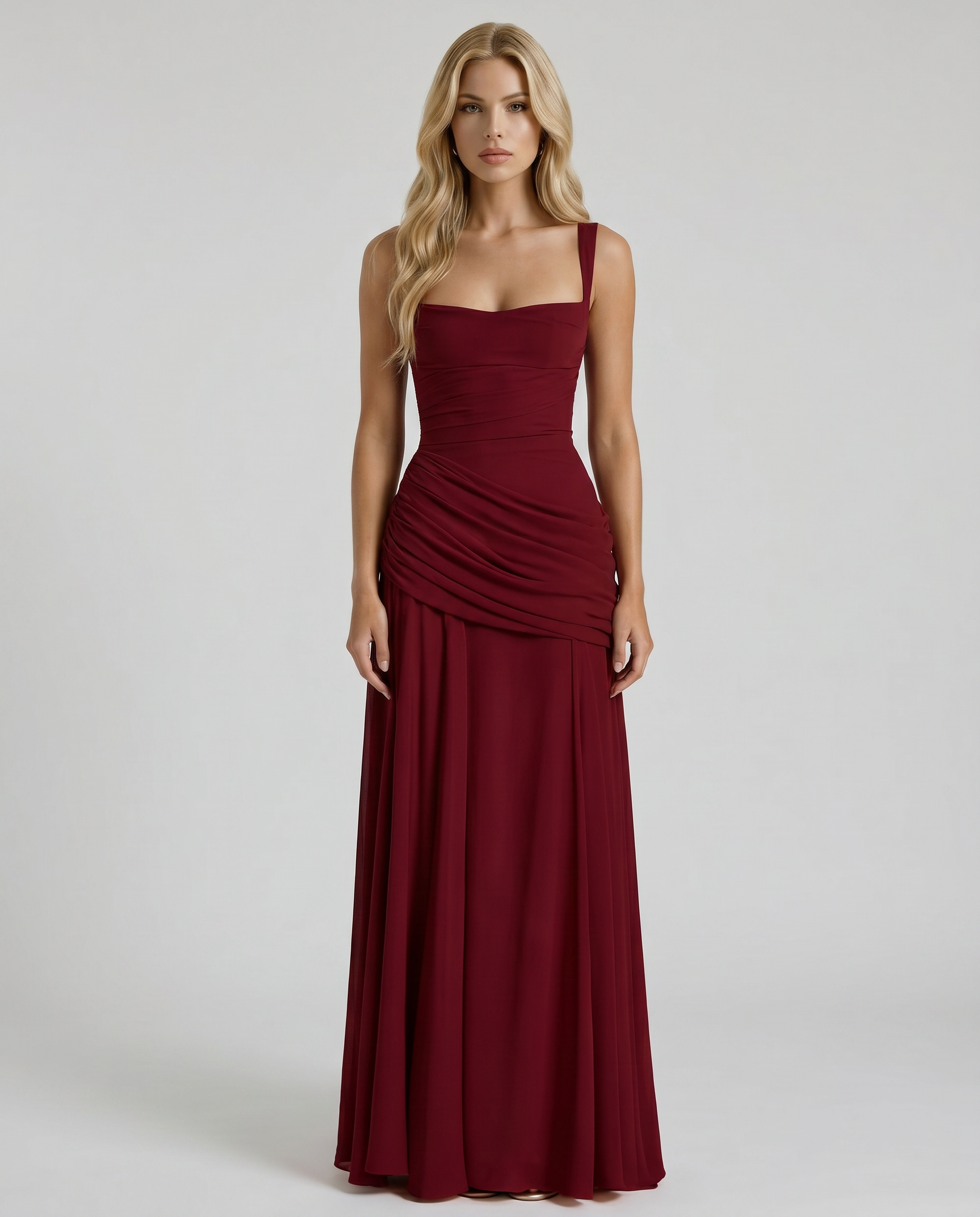 Women's maxi dress with cowl neckline