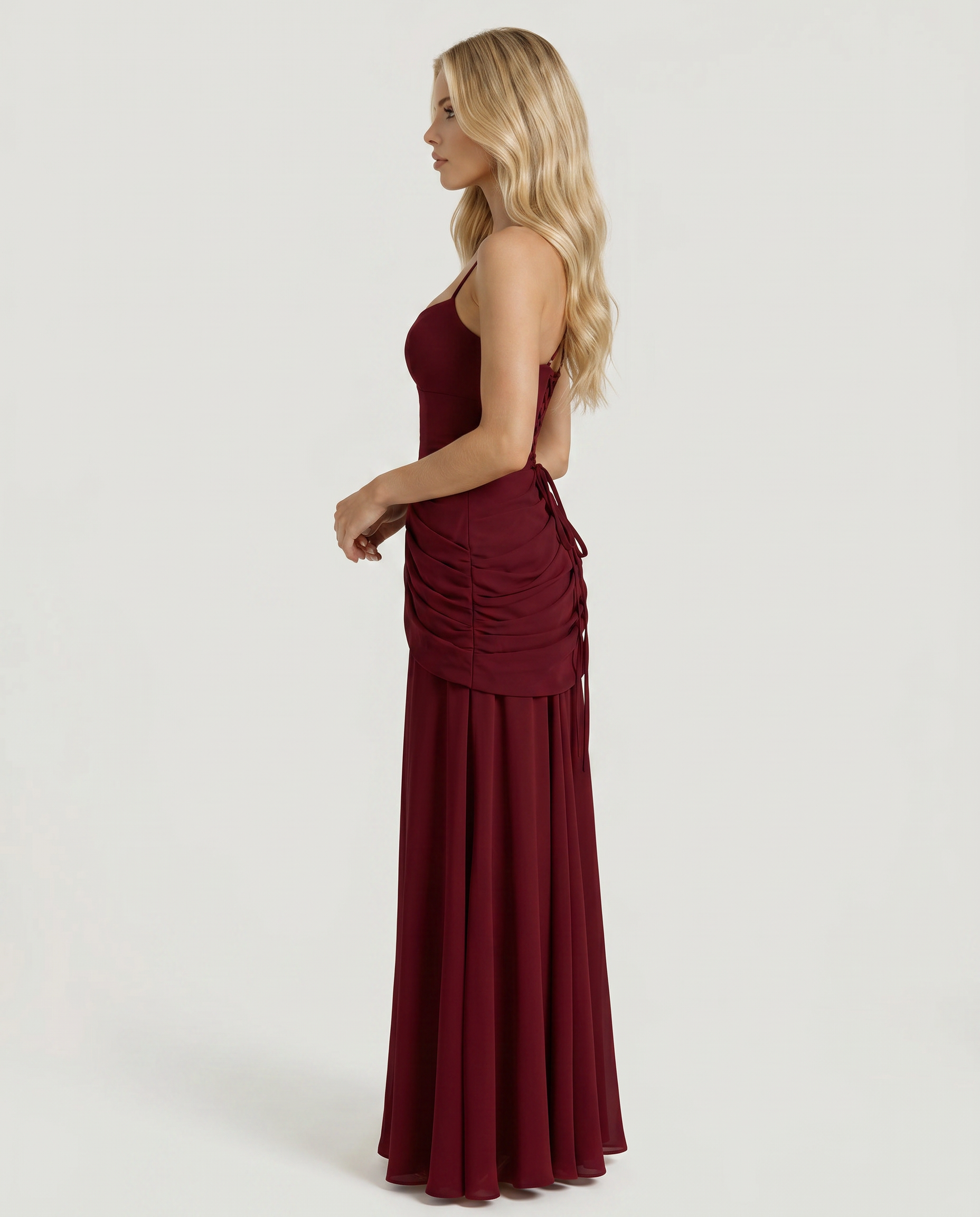 Women's maxi dress with cowl neckline