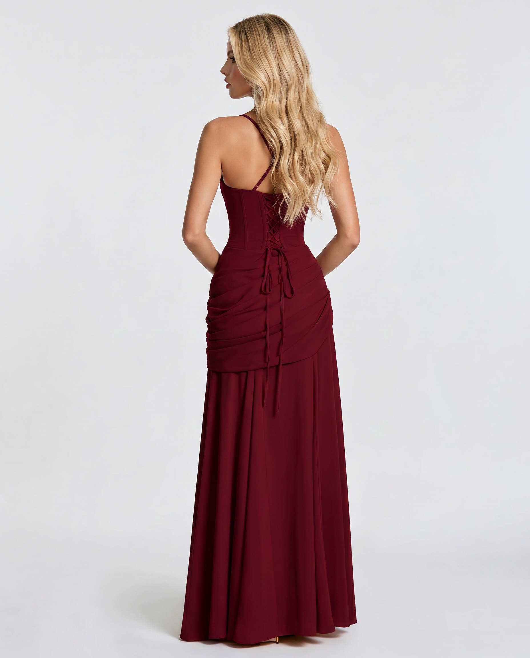 Women's maxi dress with cowl neckline