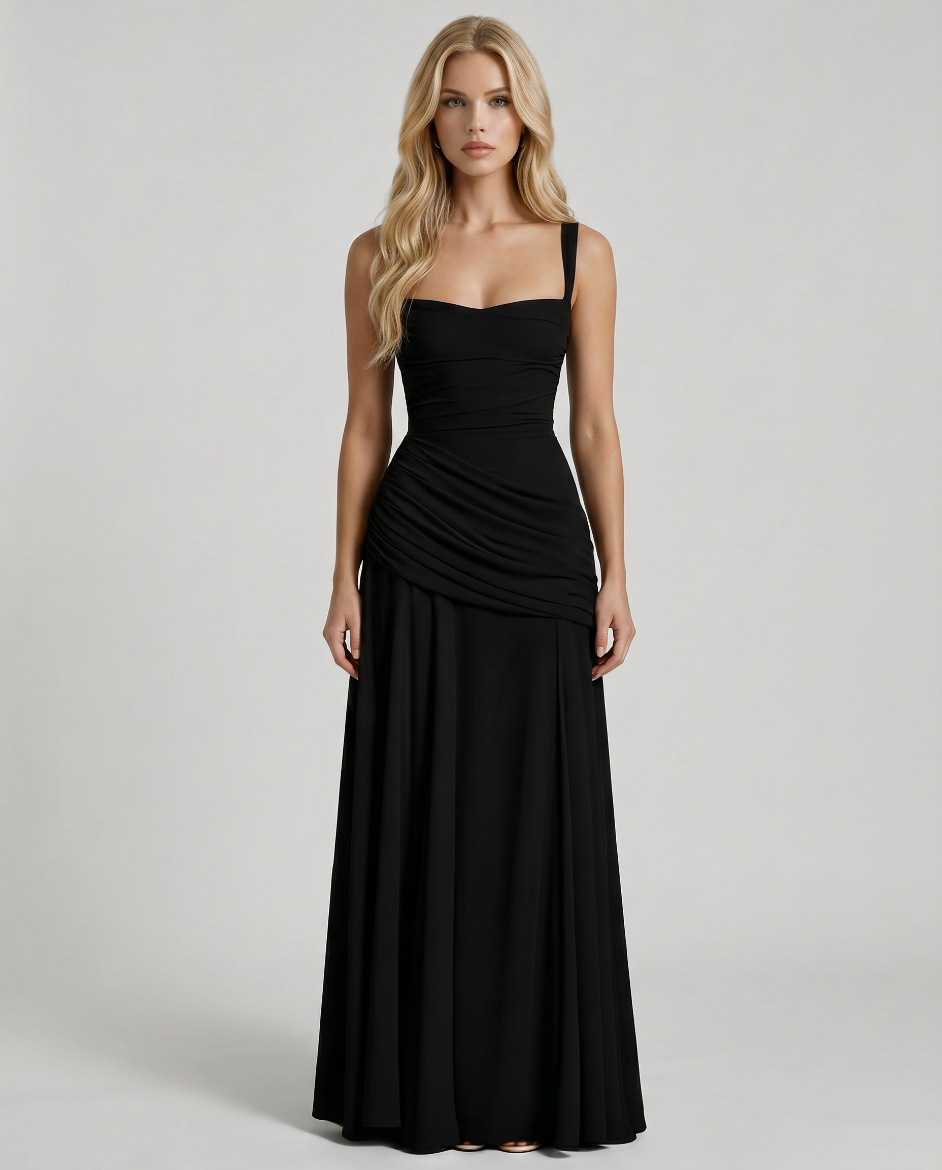 Women's maxi dress with cowl neckline
