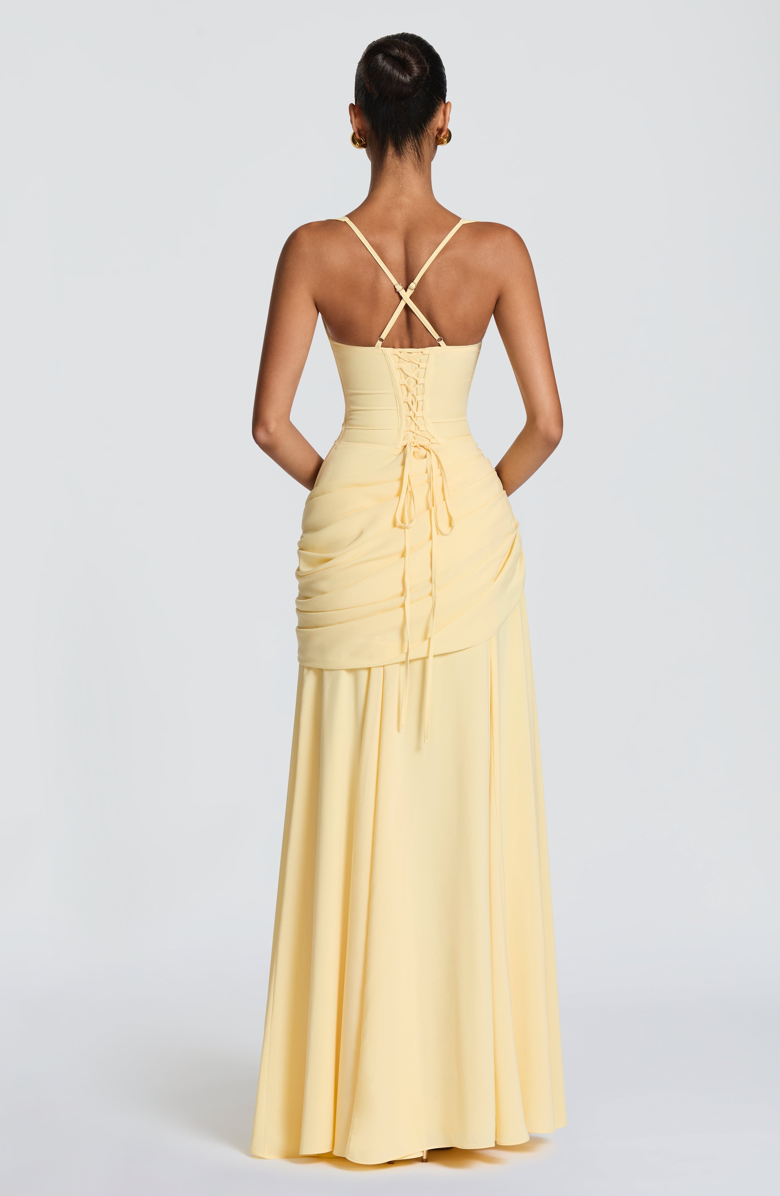 Women's maxi dress with cowl neckline