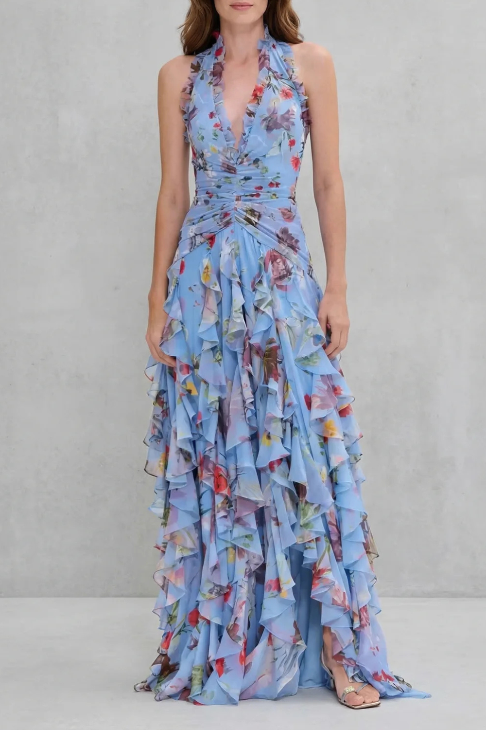 Women's maxi dress with halter