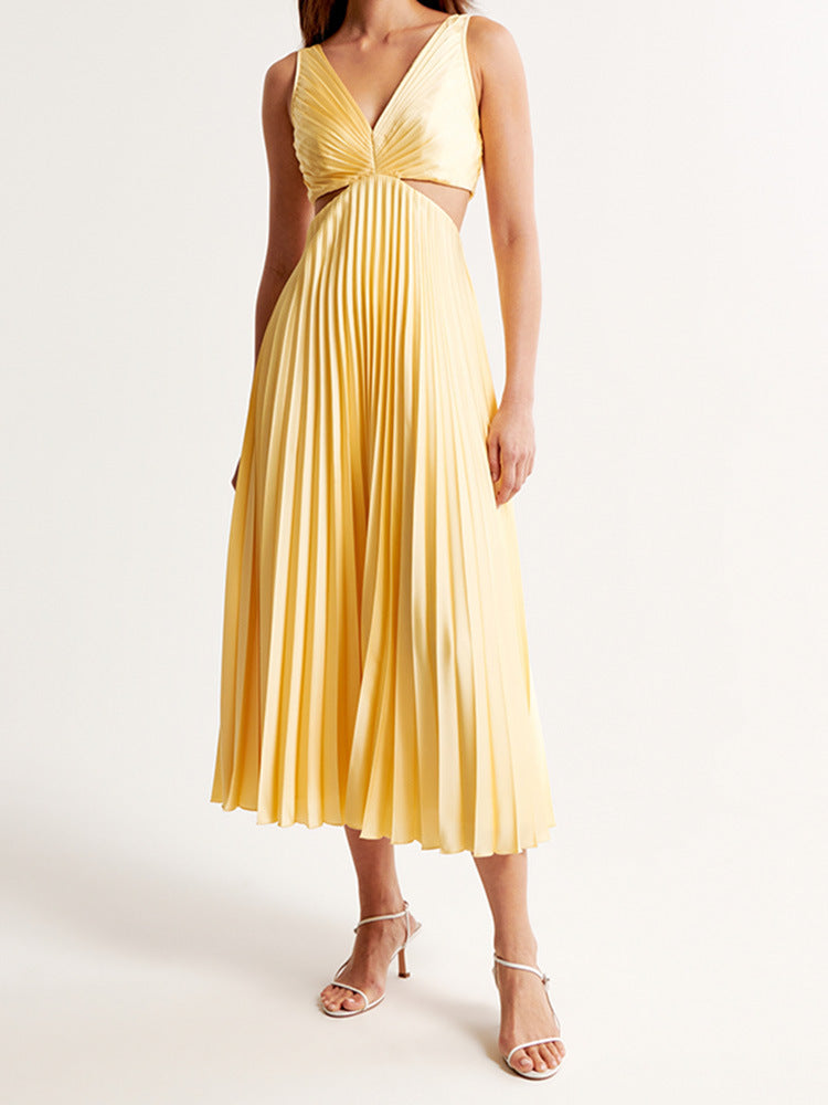 Maria Pleated Maxi Dress