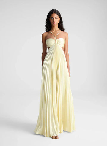 Monica Pleated Maxi Dress